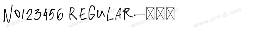 NO123456 Regular字体转换